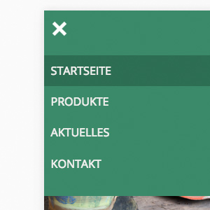 Mobile-Web Navigation | © WERBE&form, Werbeagentur Vorarlberg