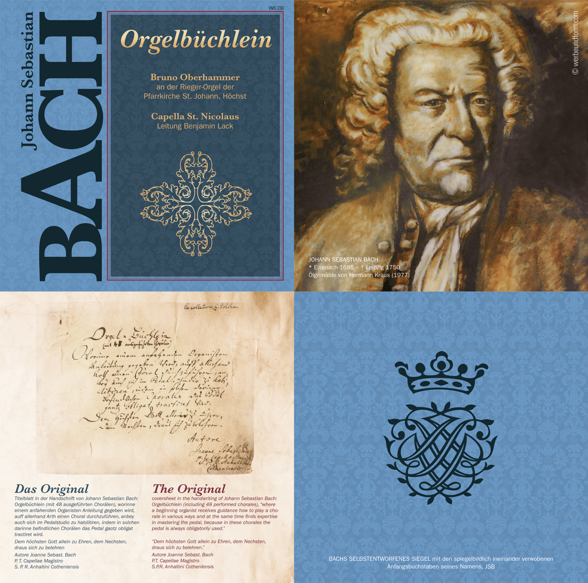 Gestaltung des CD-Covers, Inlay und Booklet, Detailansicht / Grafik-Design, Layout & Typografie | Kunde: Prof. Dr. Bruno Oberhammer | © WERBE&form, Werbeagentur in Vorarlberg