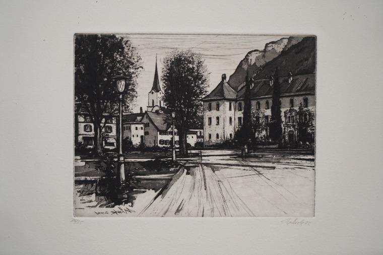 Märk - Schloßplatz Ems - Palast Hohenems | 1982 | Lothar Märk