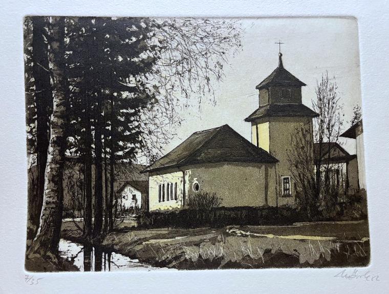 Märk - Altach Lourdkapelle - Farbradierung | 1982 | Lothar Märk