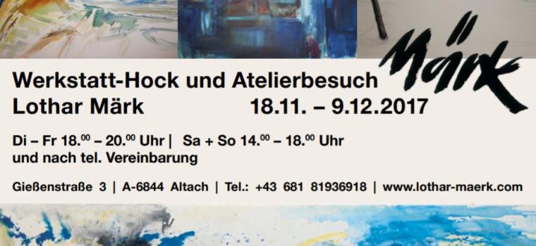 Presseartikel Kultur Zeitschrift anl. 1. Werkstatt-Hock - Anzeige | Lothar Märk